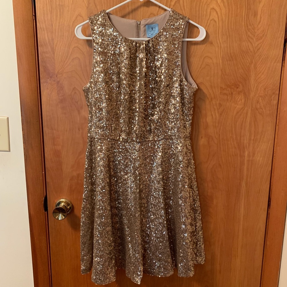 Gold Sequin Dress
